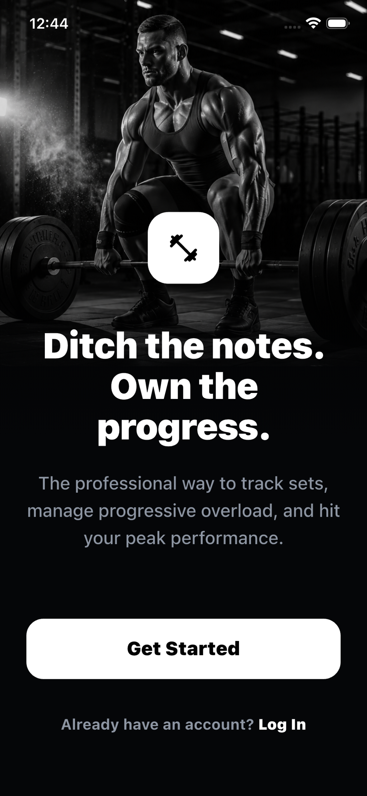 Failure Log welcome screen